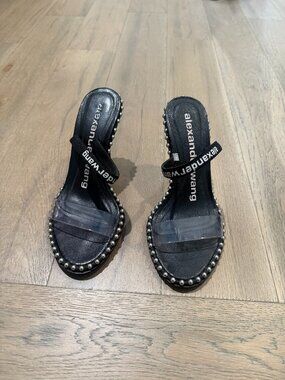 Alexander Wang Black Stud Heels